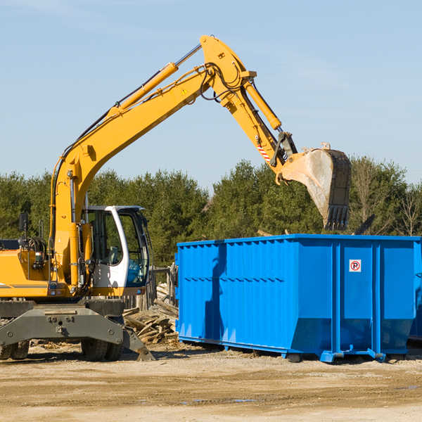 what size residential dumpster rentals are available in Holderness NH